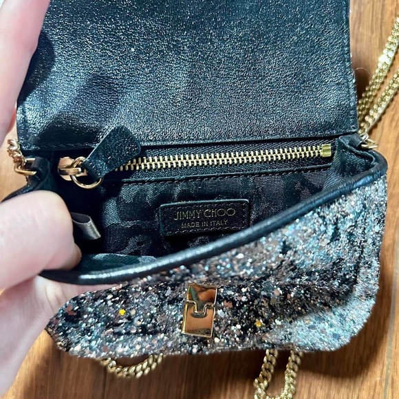 Jimmy Choo Ruby Chain-Link Glitter Mini Bag - Picture 8 of 8